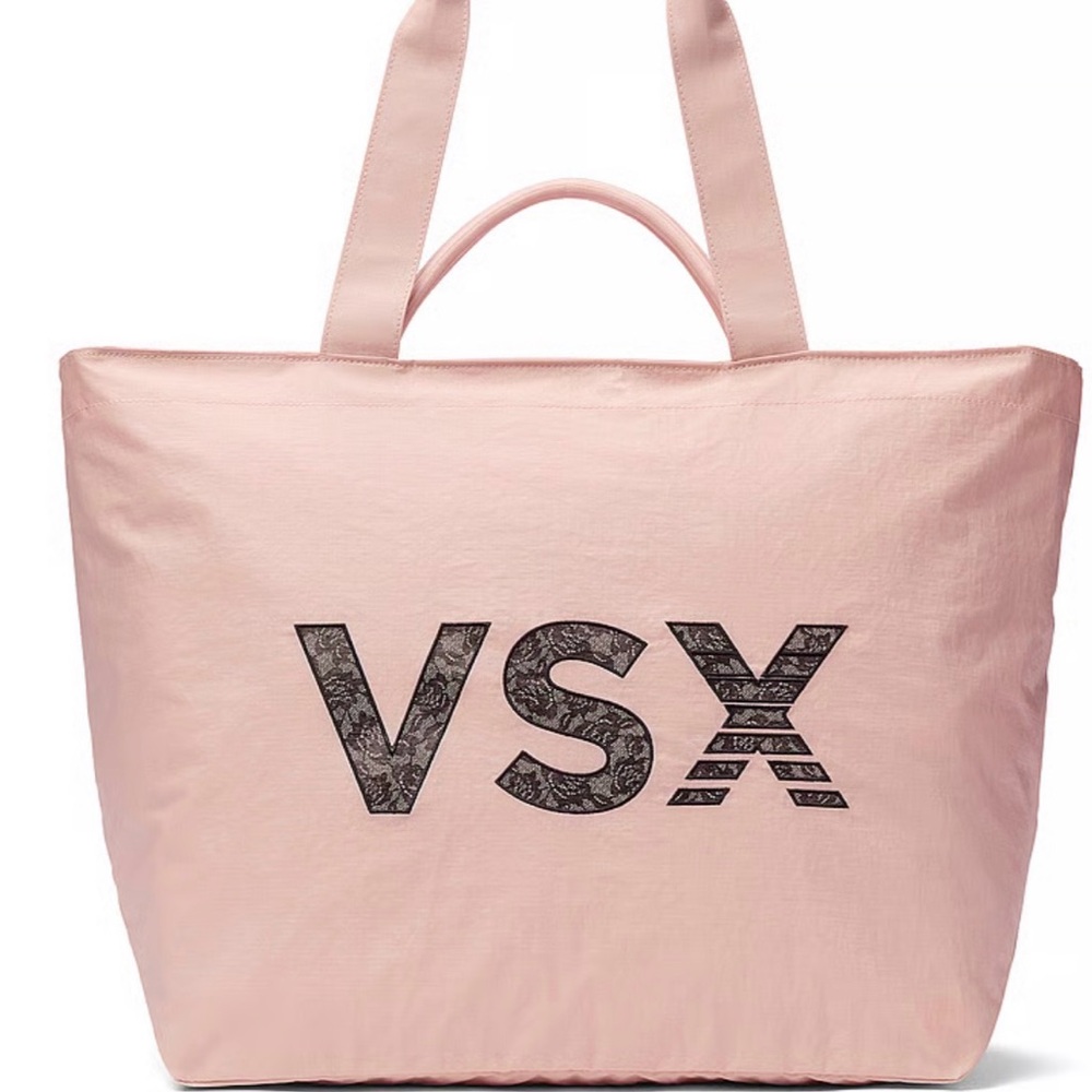 VSX Blush Pink Logo Tote, strap drop: 25.5 cm, size 21.5” L X 10.25” W X 14” H